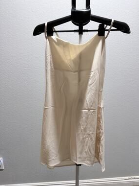 Lelis Collection Champagne, Cowl Neck Slip Dress With Spaghetti Straps Large
